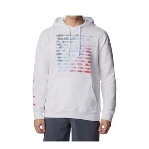 Columbia‎ Men's PFG Elements Pullover Hoodie White, Size XL